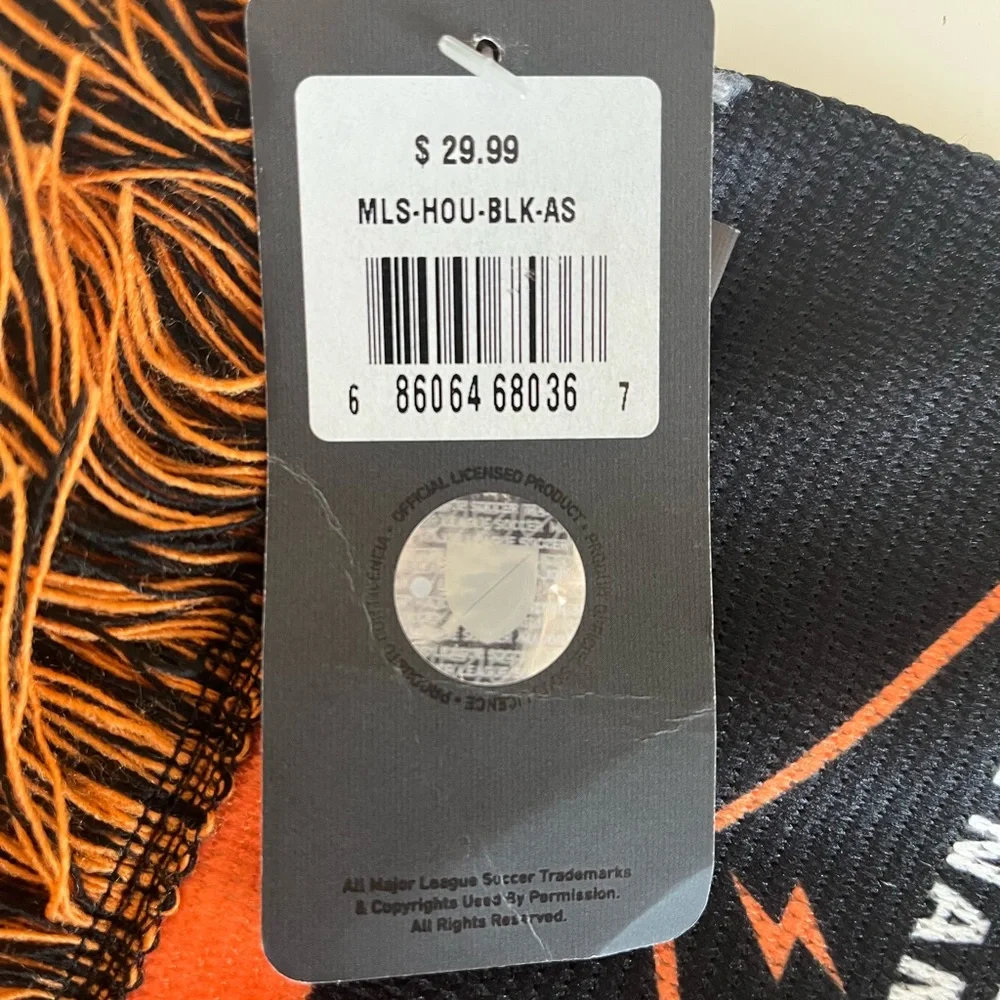 Texas Houston Dynamo Dash MLS Soccer Football Futbol Adidas Scarf NWT